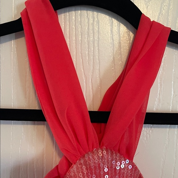 Eloquii Vibrant Red and Pink Sequin Backless Dress - Picture 3 of 8